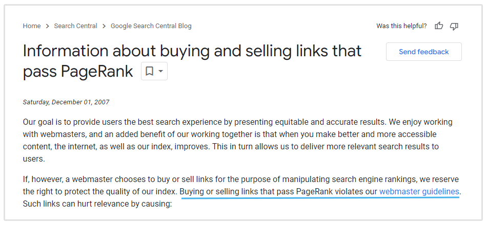 buying links